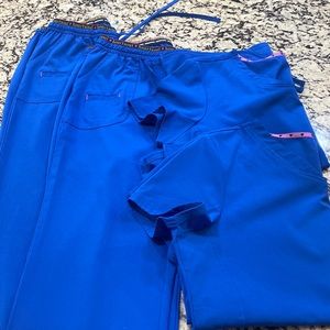 Large Heartsoul royal blue scrubs